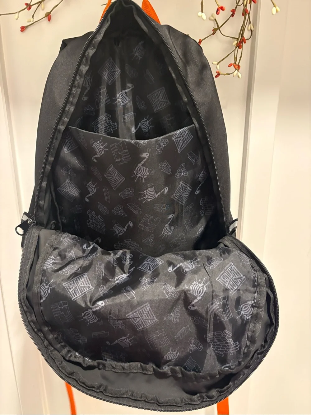 Kids Black and Orange School Backpack